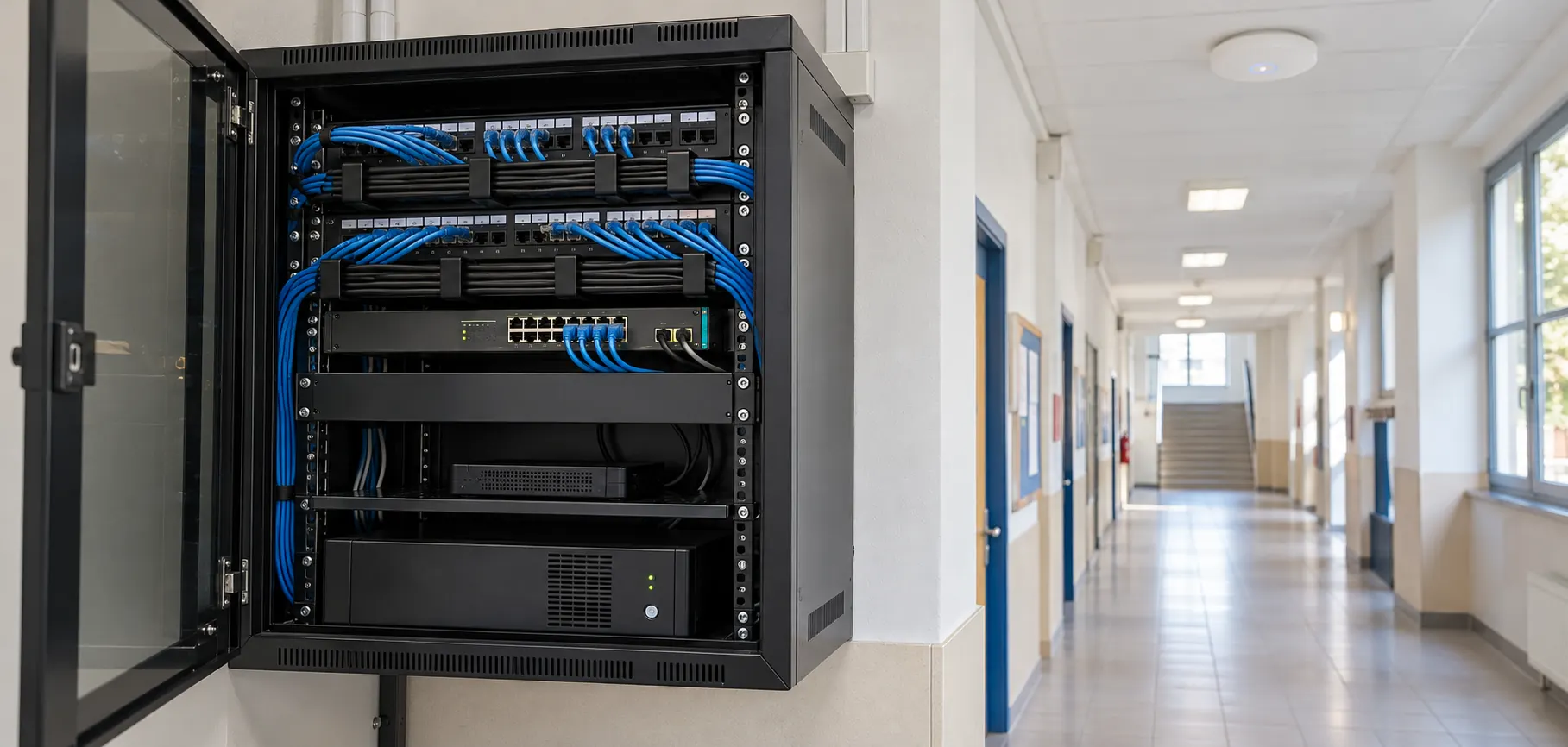 Armadio rack di rete aziendale